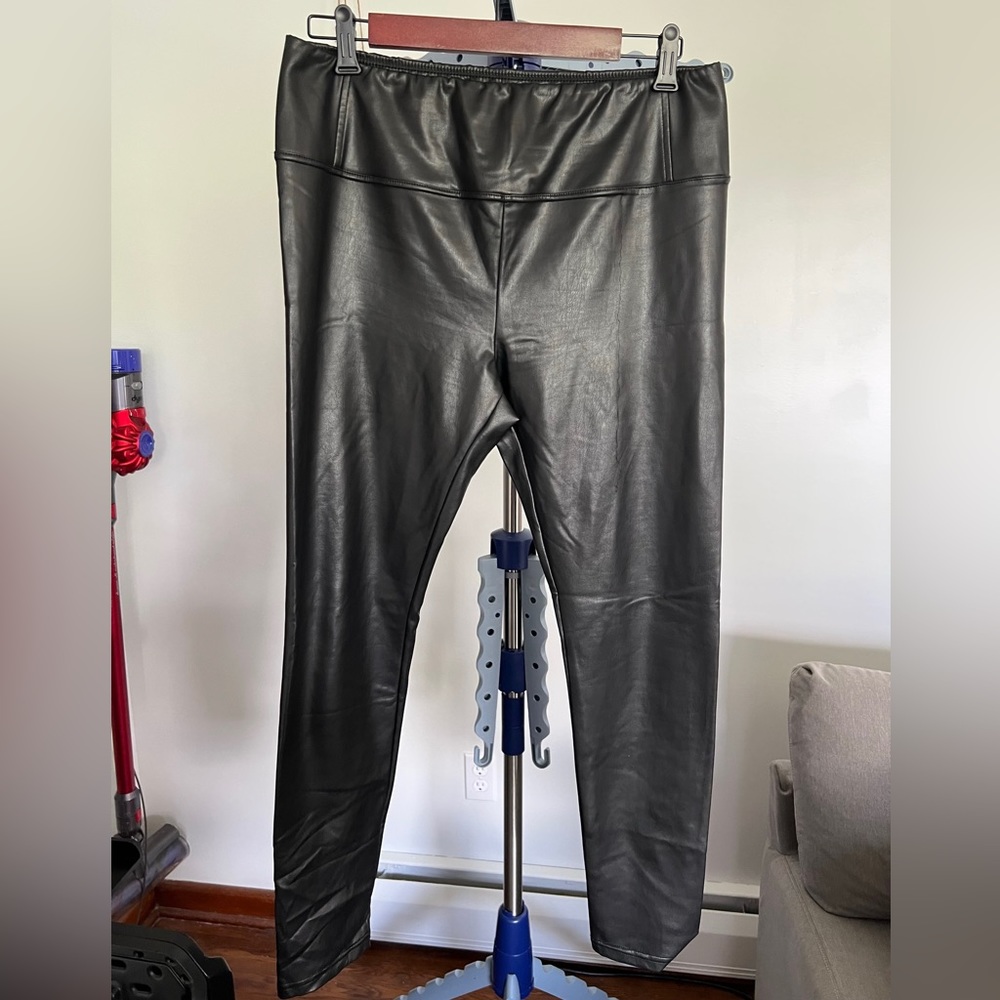 BP High Rise Black Faux Leather Leggings